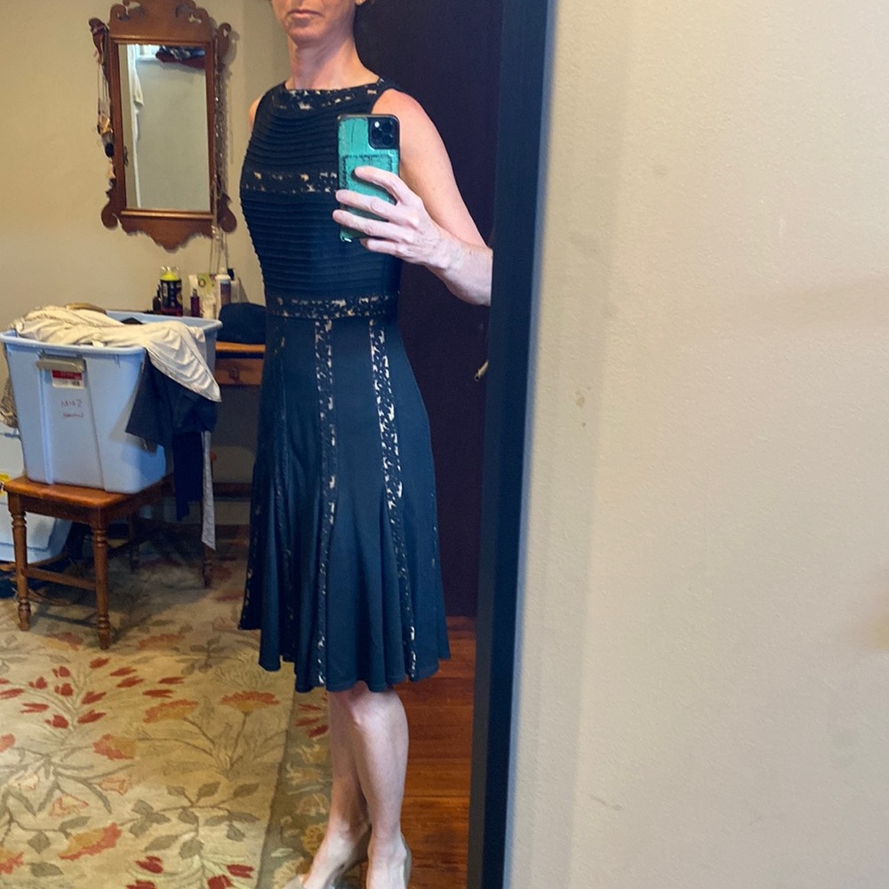 Tadashi shoji black and lace dress